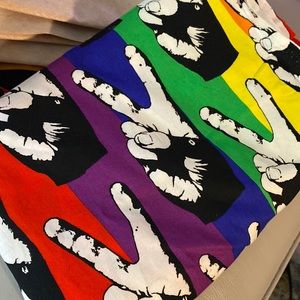 Bright peace cotton fabric by the yard